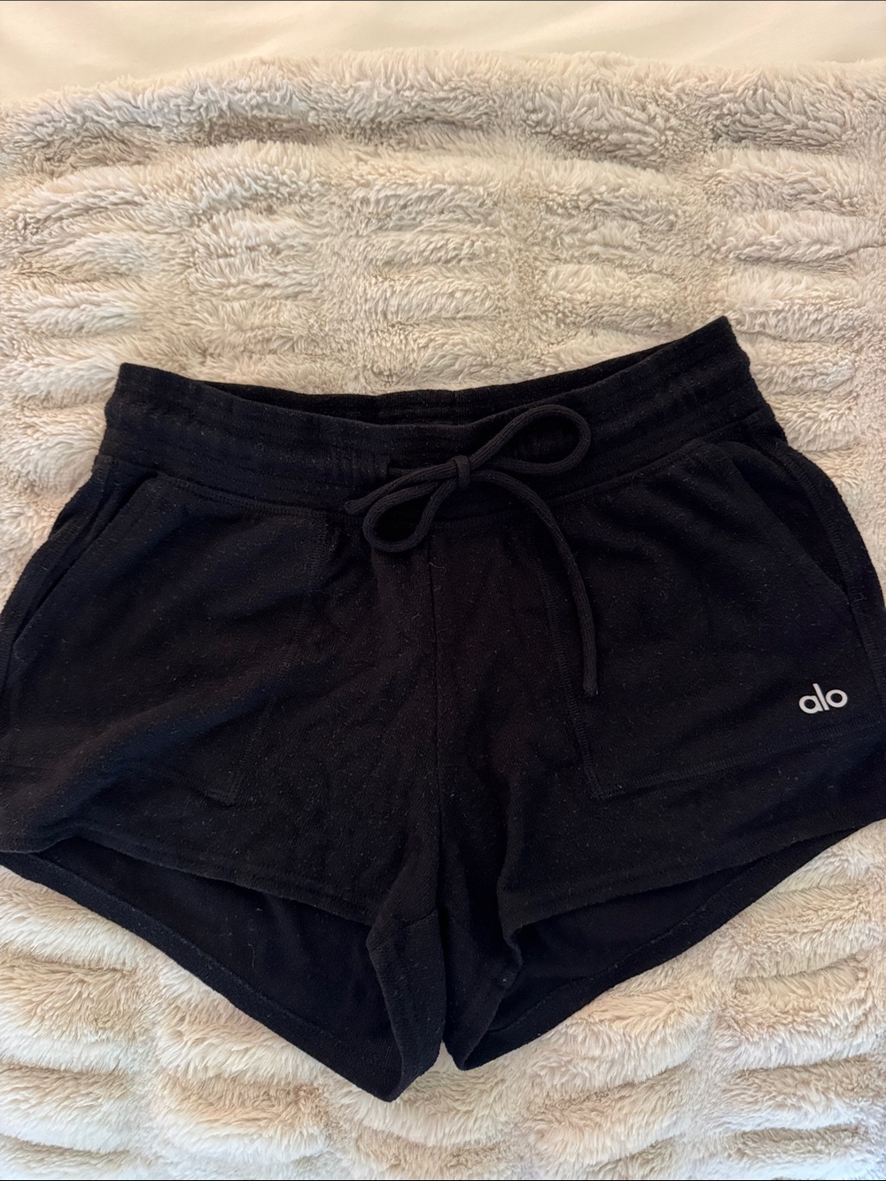 ALO Yoga Black Drawstring Athletic Shorts